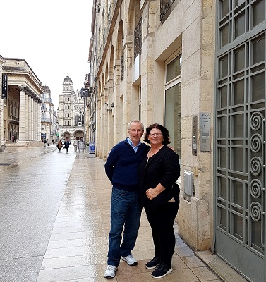 Helen and David rue Rameau in Dijon